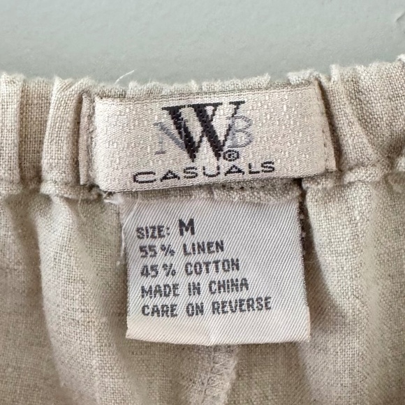 NWB Casuals Beige Linen Pants Women's‎ Medium - Picture 12 of 14